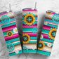 Pink Serape 20oz Sublimation Tumbler Designs, Mexico Sunflower 9.2 x 8.3” Straight Skinny Tumbler Wrap PNG