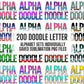 Sublimation PNG Sublimation PNG - 200+ MEGA BUNDLE - Doodle Letters! Uppercase & Lowercase, Entire Doodle Alphabet, Numbers, Individually Saved PNG, pack, Sublimation letters (2023-04-18 21.32.21)-Tumblerwrapdesigns