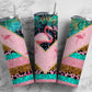 Pink Flamingp 20oz Sublimation Tumbler Designs, Country Teal Flamingo V Split 9.2 x 8.3” Straight Skinny Tumbler Wrap PNG 38