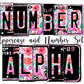 Pink Floral Number Plate Alphabet Uppercase Numbers PNG, Minimalist Boho Alphabet PNG Digital Download