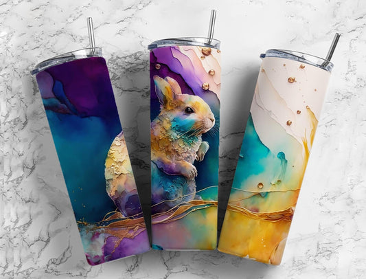 Rabbit Bunny Keyword Keyword 20oz Sublimation Tumbler Designs, Keyword Keyword 9.2 x 8.3” Straight Skinny Tumbler, Tumbler Wrap PNG