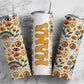 Retro Hippy 20oz Sublimation Tumbler Designs, Retro Mama 9.2 x 8.3” Straight Skinny Tumbler Wrap PNG, Mom Tumbler