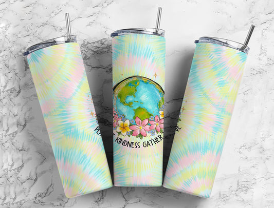 Plant Kindness  20oz Sublimation Tumbler Designs, Abstract 9.2 x 8.3”  Tumbler Png, Digital Download