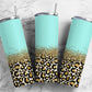 Sublimation PNG Sublimation PNG - Pastel TEal 20oz Sublimation Tumbler Designs, Gold Leopard 9.2 x 8.3” Straight Skinny Tumbler Wrap PNG-Tumblerwrapdesigns