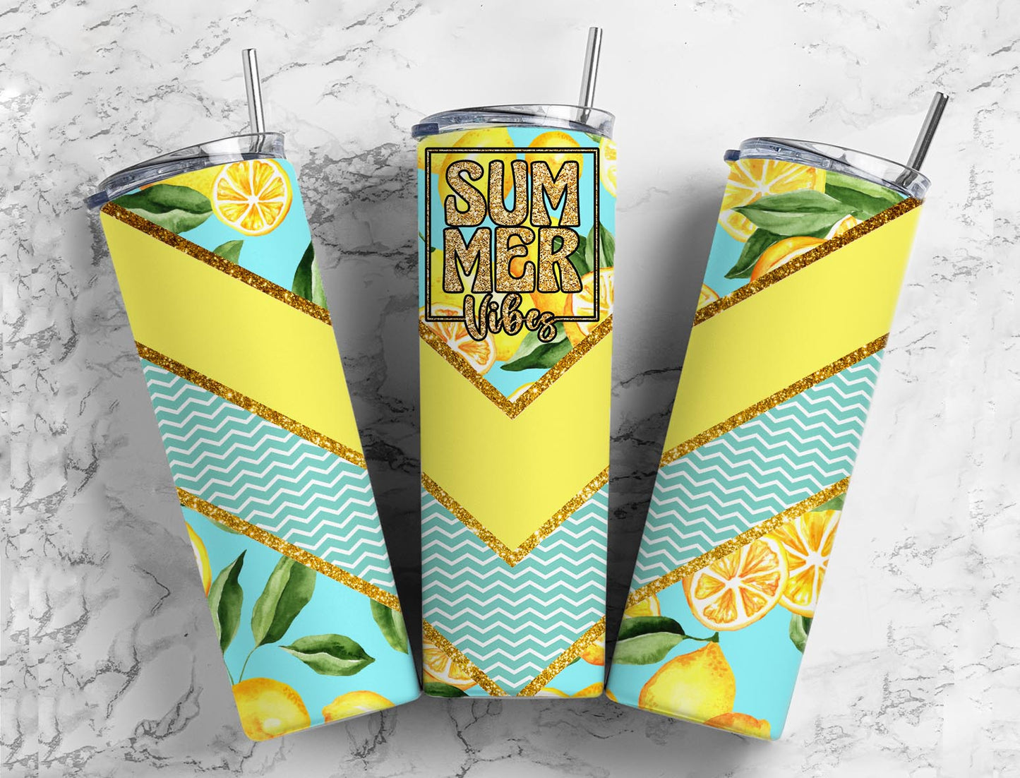 Summer Lemon  20oz Sublimation Tumbler Designs, Summer Vibes 9.2 x 8.3”  Tumbler Png, Digital Download