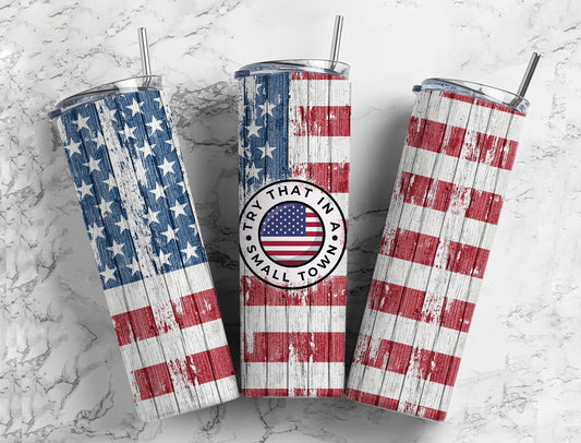 Try that in a small town 20oz Sublimation Tumbler Designs, Country Music 9.2 x 8.3” Straight Skinny Tumbler Wrap PNG, Sublimation Design PNG