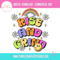 Sublimation PNG Sublimation PNG - Rise and Grind Rainbow Emoji T-shirt PNG Design, Sublimation Tee Motivational Digital Download PNG File, Commercial Use-Tumblerwrapdesigns