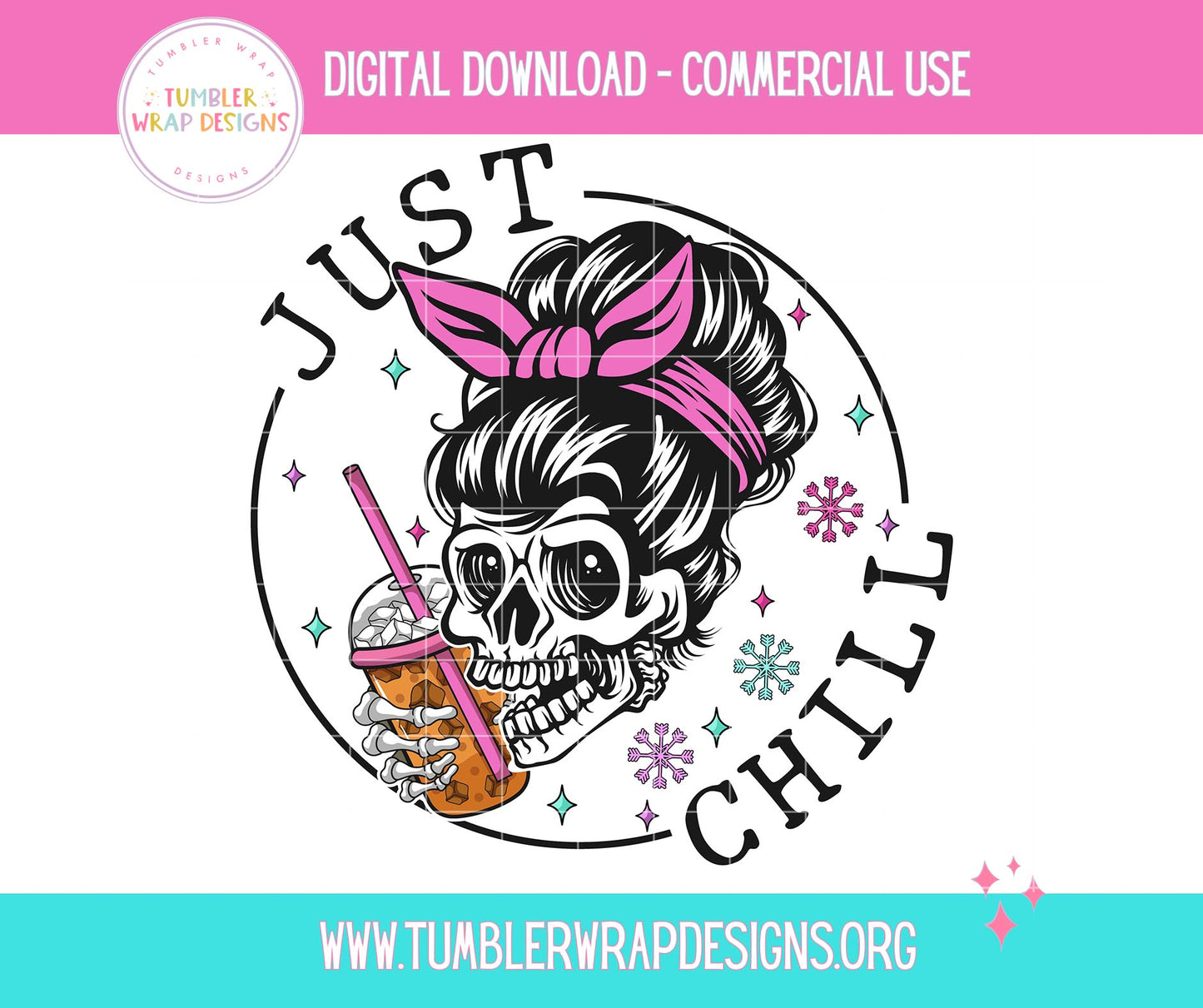 Just Chill Skeleton T-shirt PNG Design,  Sublimation Tee Motivational Digital Download PNG File, Commercial Use