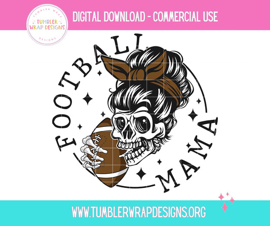 Football Mama Mom T-shirt PNG Design,  Sublimation Tee Motivational Digital Download PNG File, Commercial Use