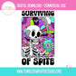 Sublimation PNG Sublimation PNG - Surviving Out Of Spite Rainbow Skeleton T-shirt PNG Design, Sublimation Tee Motivational Digital Download PNG File, Commercial Use-Tumblerwrapdesigns