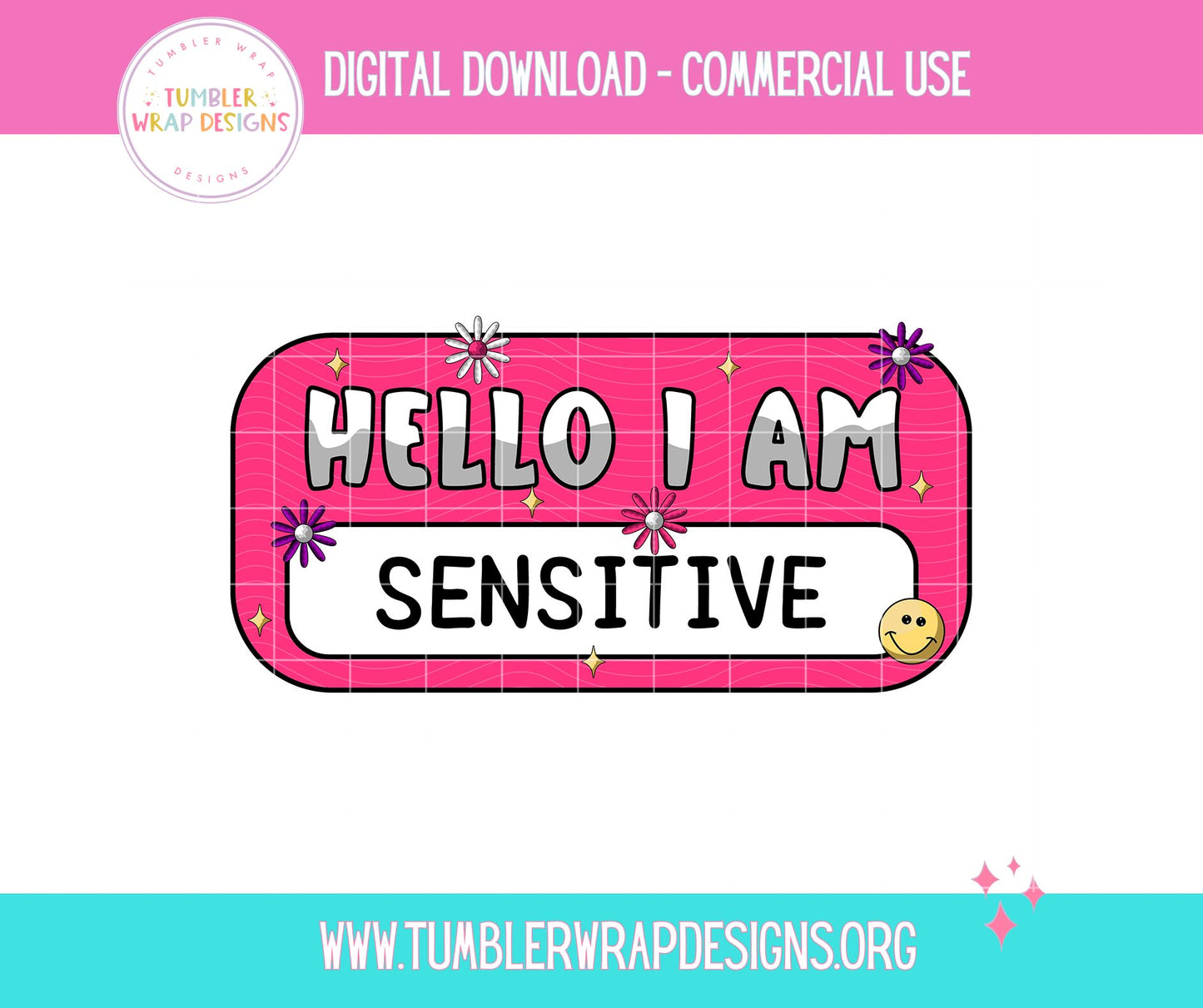 Sublimation PNG Sublimation PNG - Hello I Am Sensitive T-shirt PNG Design, Sublimation Tee Motivational Digital Download PNG File, Commercial Use (1)-Tumblerwrapdesigns