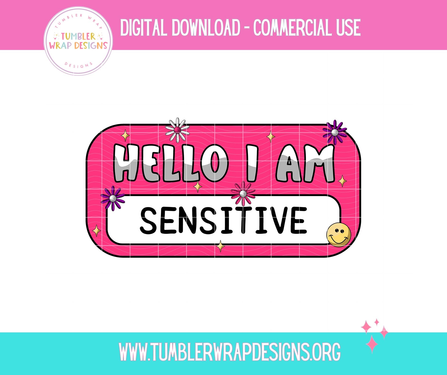 Sublimation PNG Sublimation PNG - Hello I Am Sensitive T-shirt PNG Design, Sublimation Tee Motivational Digital Download PNG File, Commercial Use (1)-Tumblerwrapdesigns