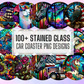 100 Stained glass car coaster