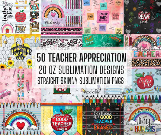 50 Teacher Apprecition Tumbler Bundle