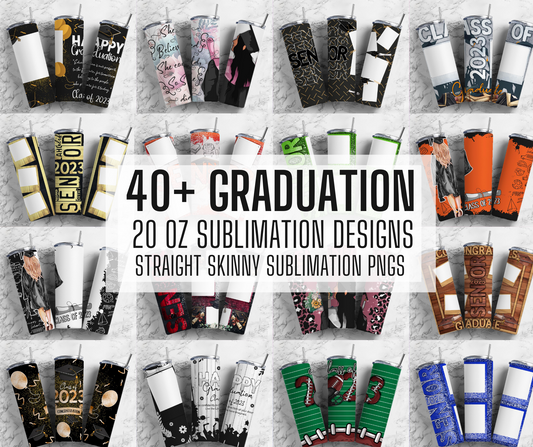 40+ GRADUATION 2023 Tumbler Wrap PNG Bundle, Tumbler Design Bundle, 20oz Straight Tumbler, Sunflower Tumbler Wrap, Digital Download