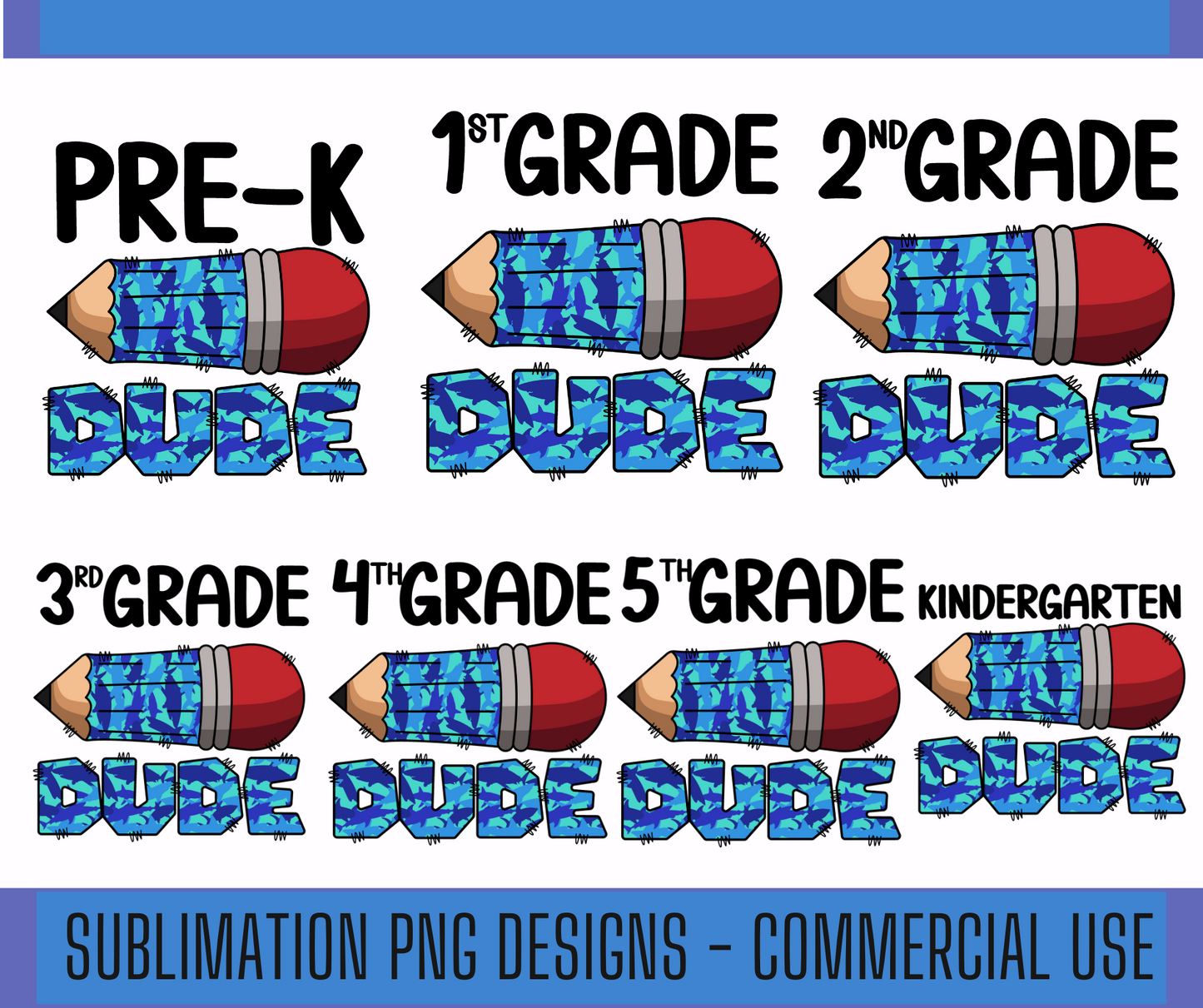 Sublimation PNG Sublimation PNG - 7x Back to school Dude PNG Bundle, PNG Mega Bundle, Boy Pencil Shirt PNG Design, Grade school Design, Digital Download-Tumblerwrapdesigns