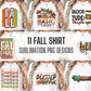 11x Retro Fall PNG Bundle, PNG Mega Bundle, Autumn Vibes Shirt PNG Design, Retro Mom Shirt Design, Digital Download, Sublimation Design