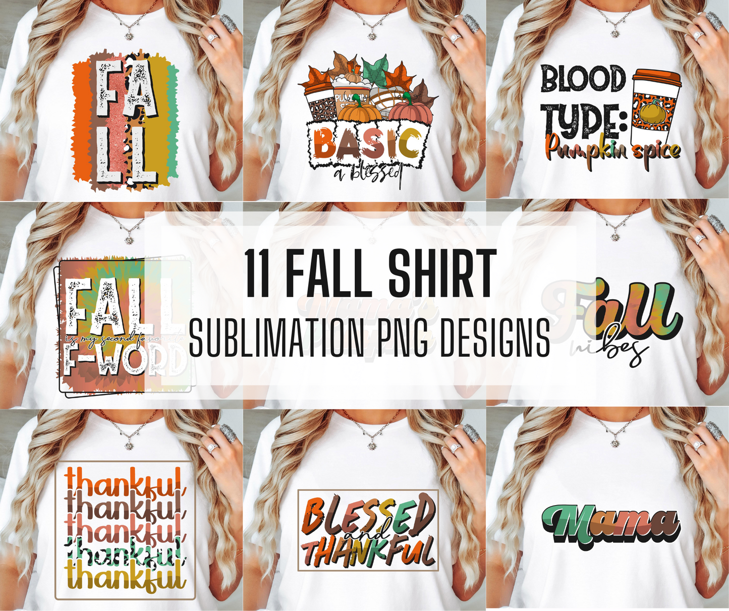 11x Retro Fall PNG Bundle, PNG Mega Bundle, Autumn Vibes Shirt PNG Design, Retro Mom Shirt Design, Digital Download, Sublimation Design