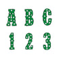 Green Marquee Lights Alphabet with Uppercase and Numbers PNG, Alphabet PNG Digital Download PNG