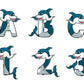 Dolphin Doodle Letters