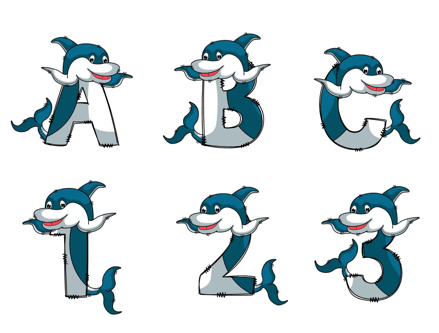 Dolphin Doodle Letters