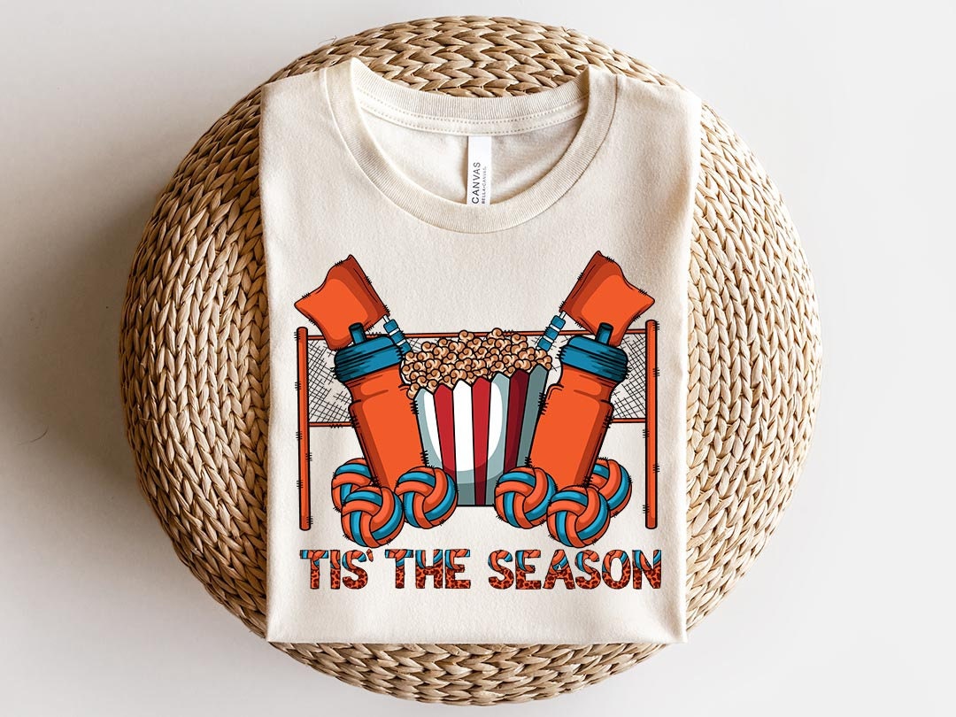 Volleyball Sublimation PNG Design, Tis the season Digital Download PNG File, Commercial Use