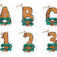 Sewing Doodle Letters Alphabet with Uppercase and Numbers PNG, Alphabet PNG Digital Download