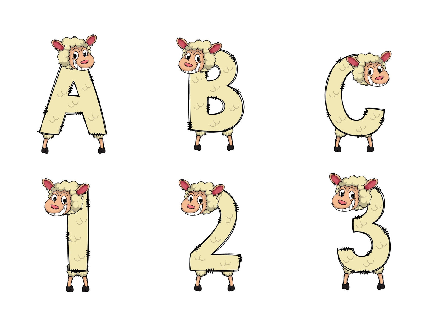 Sheep Doodle Letters