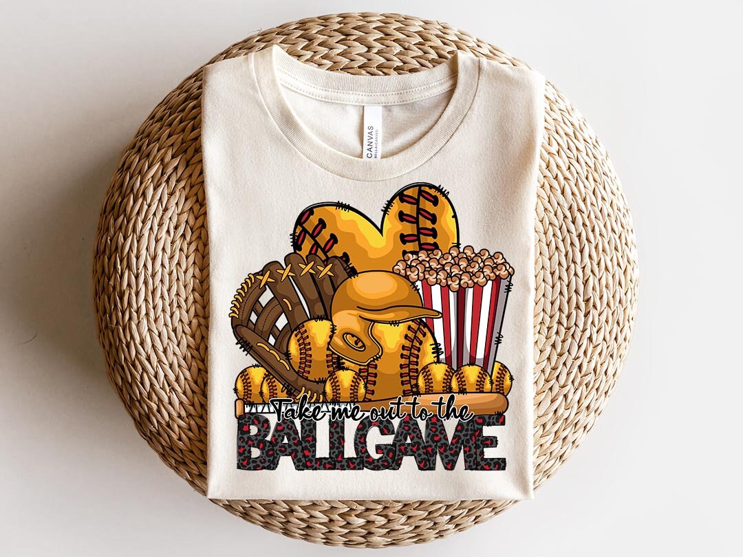 Take me to the ball game Sublimation PNG Design, Soft ball bat and glove Digital Download PNG File, Commercial Use