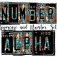 Deer antler Number Plate 20 oz Tumbler with Matching Alphabet PNG, Turquoise and brown Alphabet PNG Digital Download