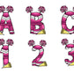 Cheerleading Doodle Letters Doodle Letter Alphabet with Uppercase and Numbers PNG, Alphabet PNG Digital Download