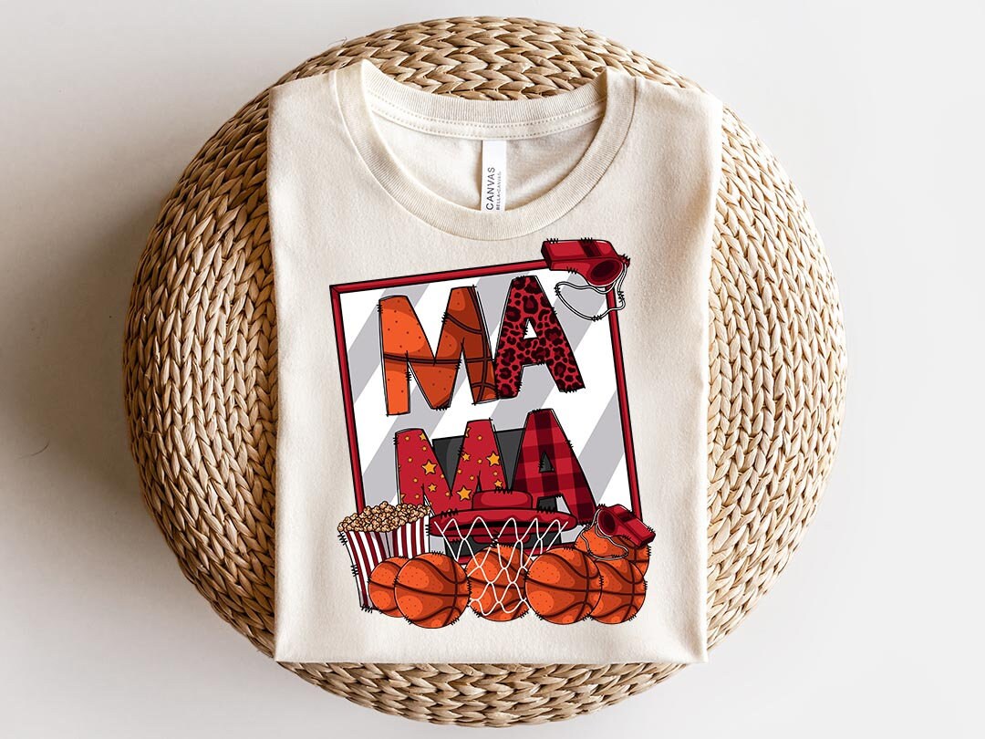 Basketball Mama Sublimation PNG Design,Mama Digital Download PNG File, Commercial Use