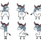 Donkey Doodle Letters Alphabet with Uppercase and Numbers PNG, Alphabet PNG Digital Download