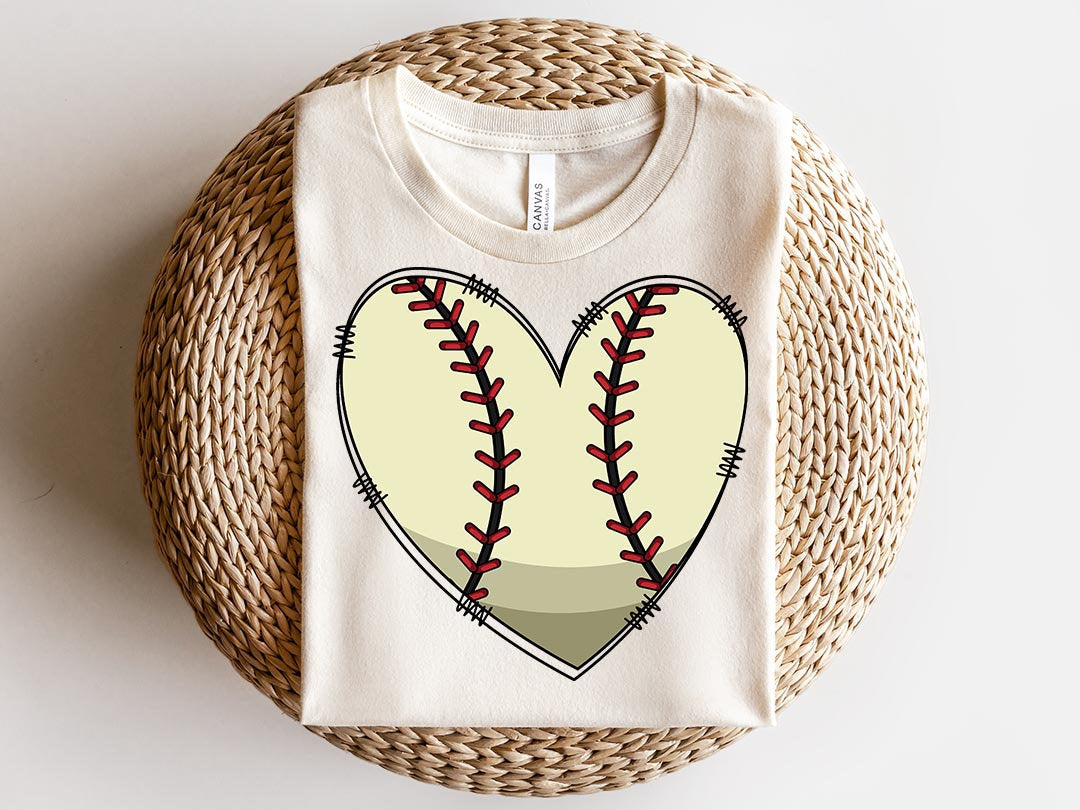 Love heart Sublimation PNG Design, Baseball Digital Download PNG File, Commercial Use