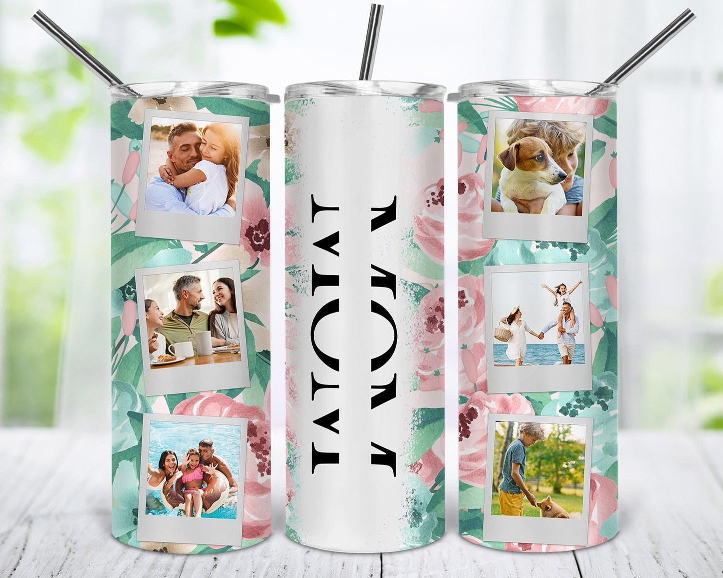 20oz Seamless Mom Split Polaroid Tumbler PATTERN 4