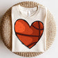 Love heart Sublimation PNG Design, Basketball Digital Download PNG File, Commercial Use