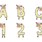 Sheep Doodle Letters Alphabet with Uppercase and Numbers PNG, Alphabet PNG Digital Download