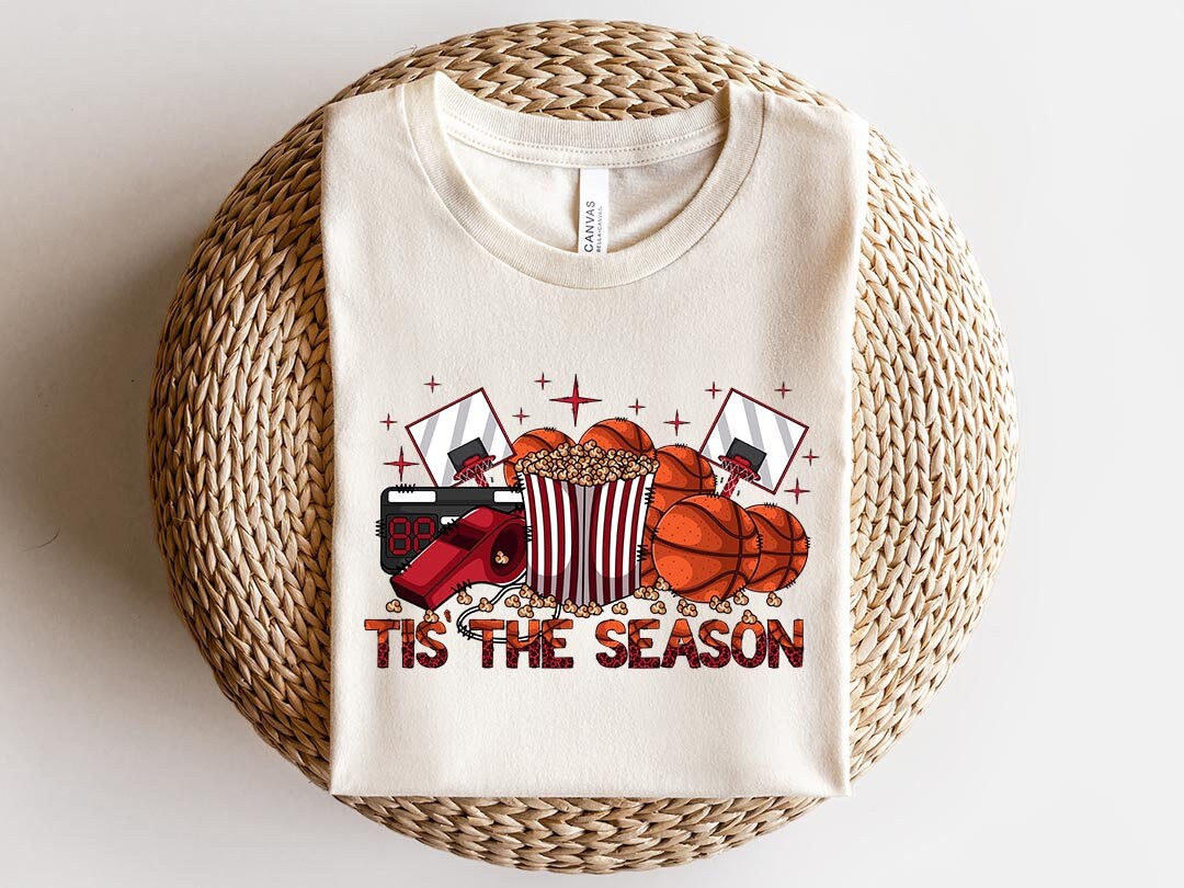 Tis the season Sublimation PNG Design, Basketball Digital Download PNG File, Commercial Use