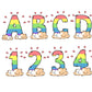 Rainbow Doodle Letters, Rainbow Alphabet, Rainbow Alphabet PNG, Entire Doodle Alphabet Uppercase Lowercase Numbers PNG,