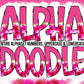 Pink Tie Dye Tumbler Wrap with Matching Doodle Letter Alphabet PNG, Hippy Add your Own name 20oz Tumbler, Tye Die Alpha Set PNG 3