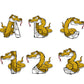 Snake Doodle Letters Alphabet with Uppercase and Numbers PNG, Alphabet PNG Digital Download