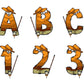 Golf Doodle Letters Alphabet with Uppercase and Numbers PNG, Alphabet PNG Digital Download PNG