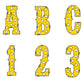 Gold Marquee Lights Alphabet with Uppercase and Numbers PNG, Alphabet PNG Digital Download PNG