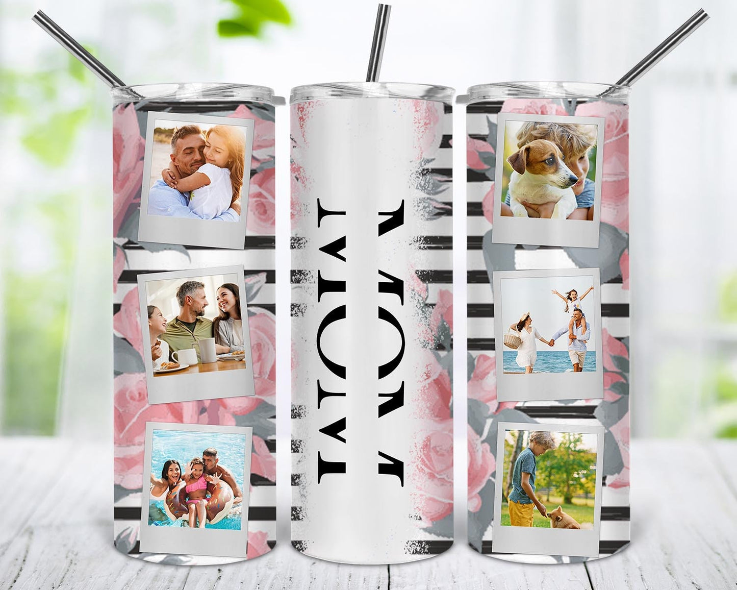 20oz Seamless Mom Split Polaroid Tumbler Mama Seamless 20oz Sublimation Tumbler, Mothers. Mama Tumbler, Seamless Tumbler, Mom