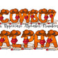 Cowboy Doodle Letters, Cowboy Alphabet, Country Alphabet PNG, Entire Doodle Alphabet Uppercase Lowercase Numbers PNG