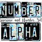 Rose flower Number Plate 20 oz Tumbler with Matching Alphabet PNG, Blue floral Alphabet PNG Digital Download