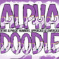 Purple Eggplant Tumbler Wrap with Matching Doodle Letter Alphabet PNG, Aesthetic Add your Own name 20oz Tumbler, Alpha Set PNG 189