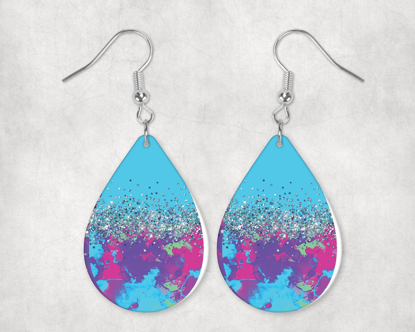 200 Glitter Teardrop Earrings Sublimation Design, Earring Designs, Teardrop Sublimation Design, Instant Download, Commercial Use Png