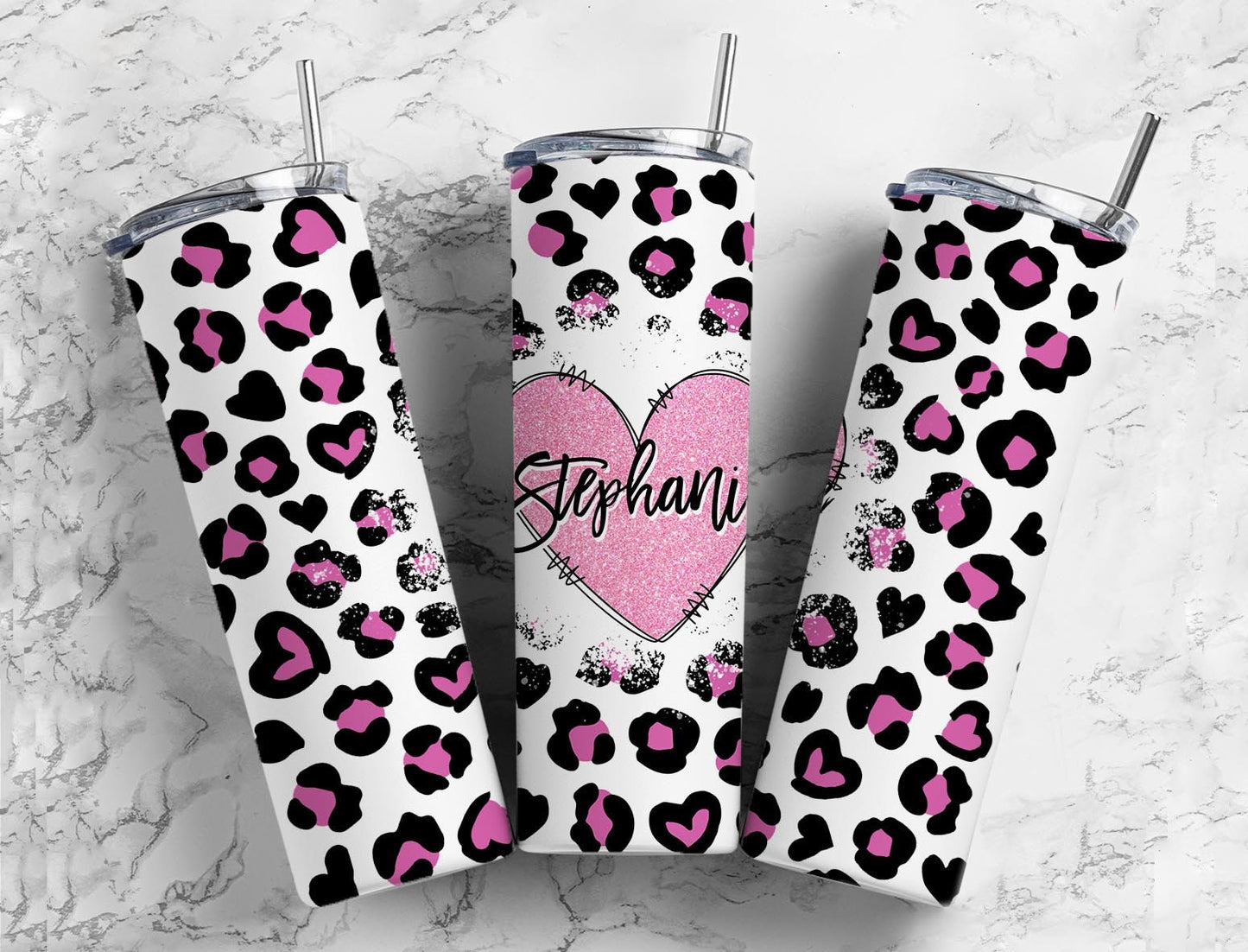 27x Love Heart Bundle Editable Canva Tumbler Templates, Add Your Own Name, Canva Template, 9.2x8.3 Tumbler Wrap Designs