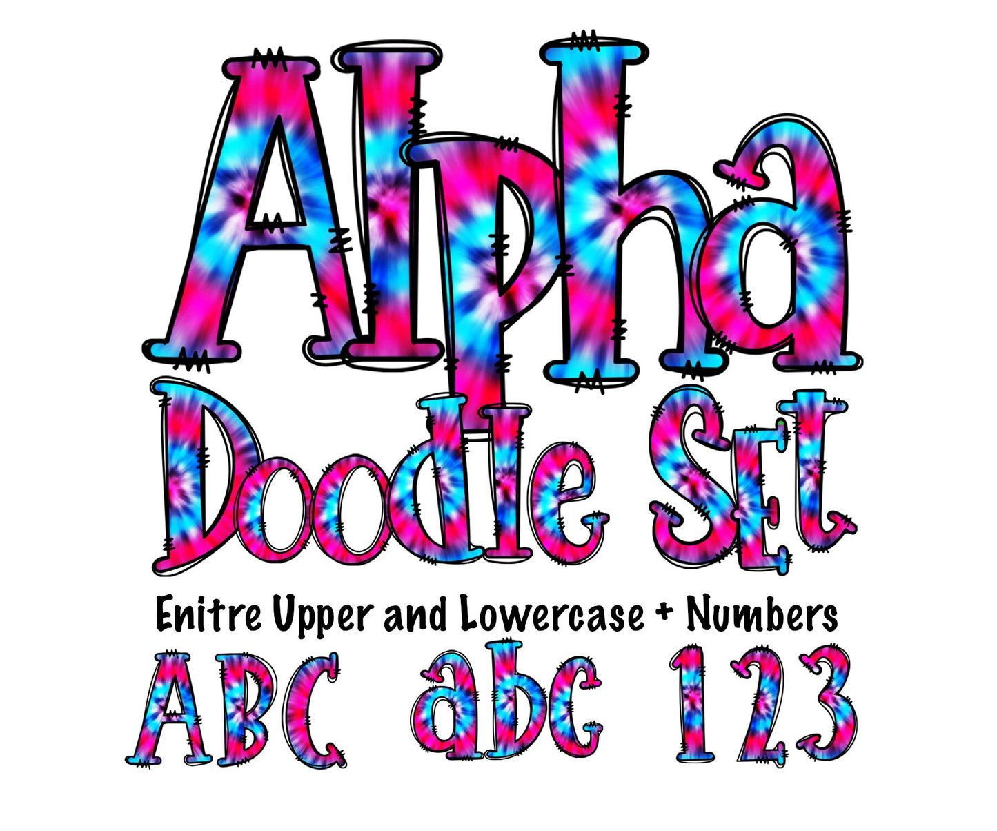 Tie Dye Doodle Letter + Matching Tumbler Template, Doodle Alphabet Font PNG, 20 oz Tumbler, Sublimation Designs, Tye Die, TieDye, TyeDie